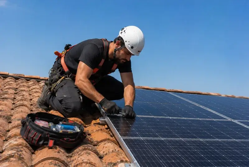 Maintenance et monitoring de panneaux solaires à Theys